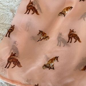 Cute Sheer Zara Top - foxy 🦊 pattern